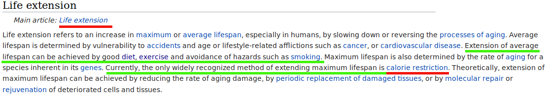 calorie restriction wiki